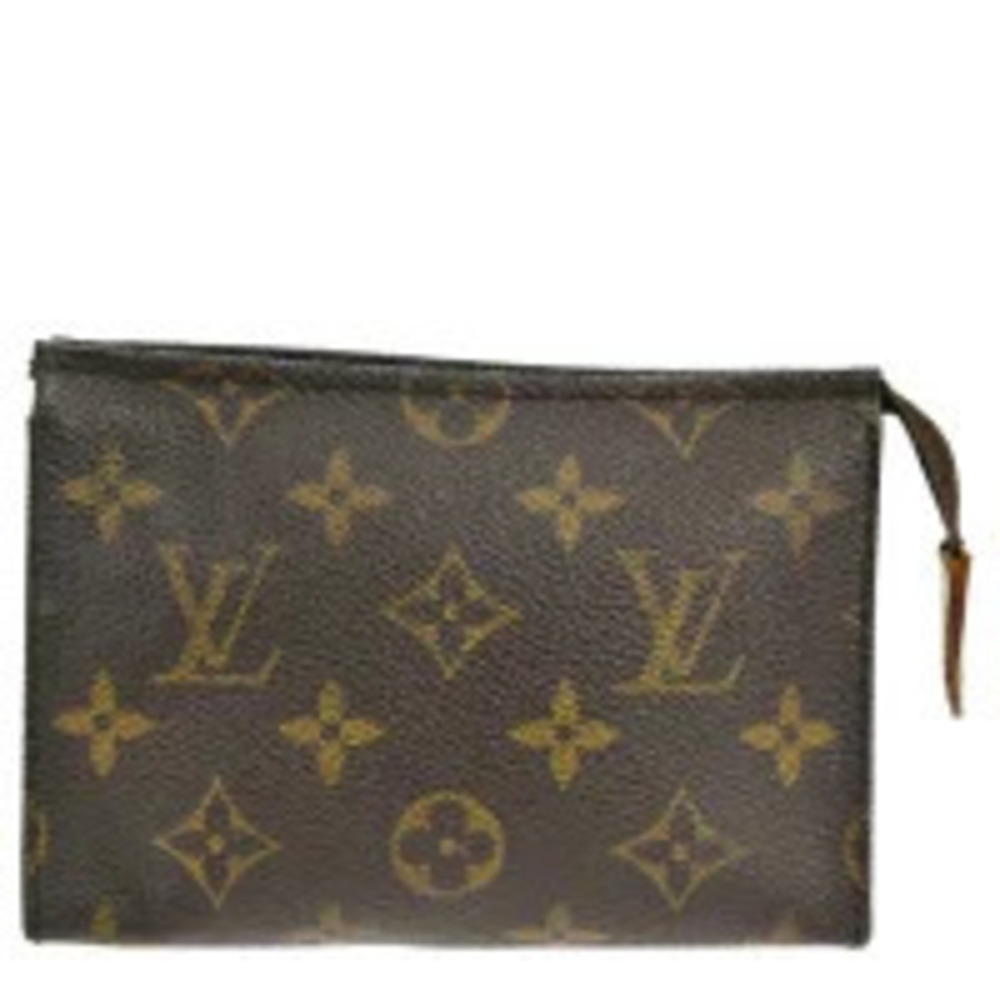 Louis Vuitton Pochette Toilette Monogram Leather Shoulder Bag Brown